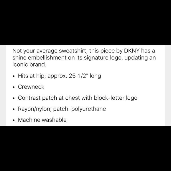 NWT DKNY Block Logo Sweater In XL - Picture 5 of 5